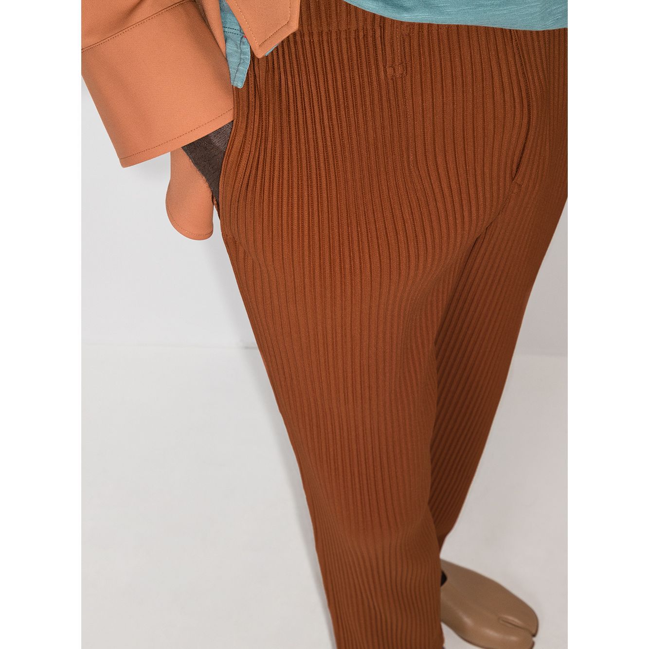 Miyake men's straight-leg pants, minimalist style, foreign trade, casual business, pleated pants, tide men's trousers, spot one piece of delivery