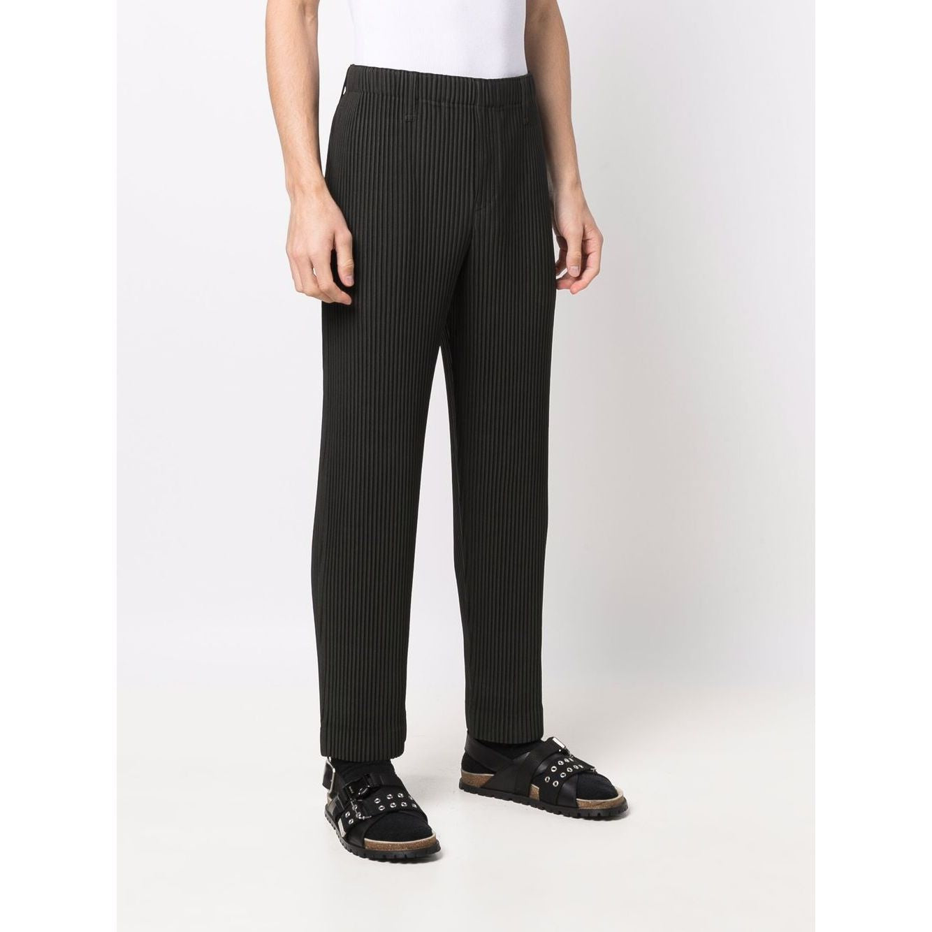 Miyake men's straight-leg pants, minimalist style, foreign trade, casual business, pleated pants, tide men's trousers, spot one piece of delivery