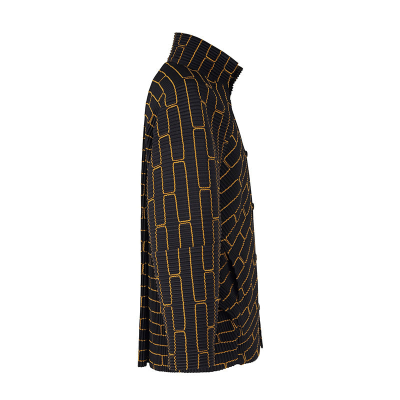 Minimalist series|high-end fashion pleated loose casual high neck long sleeve jacket jacket men's JC355