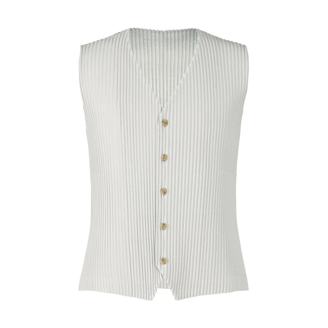 Japan Miyake same style pleated classic basic versatile single-breasted vest vest men's JE311 JE411