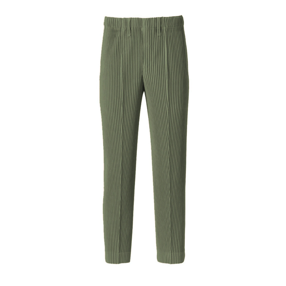 Early Spring Men's Casual Pants 2024 New Fashion, Simple Versatile, Slim Pleated, Sport, Tapered Pleated Trousers, Men