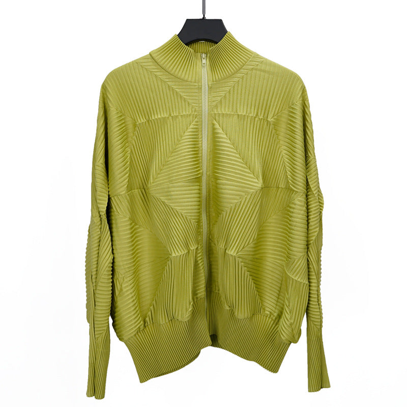 Miyake design sense men's jacket irregular pleated cardigan top niche fashion high-end foreign trade jacket cross-border
