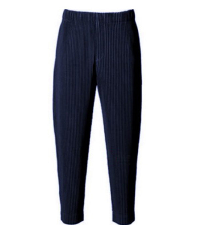 Japanese Miyake style pleats JF149 classic simple loose casual harem pants tapered pants cropped pants men