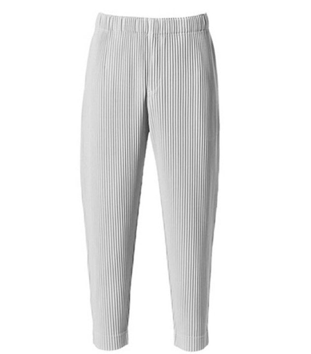 Japanese Miyake style pleats JF149 classic simple loose casual harem pants tapered pants cropped pants men