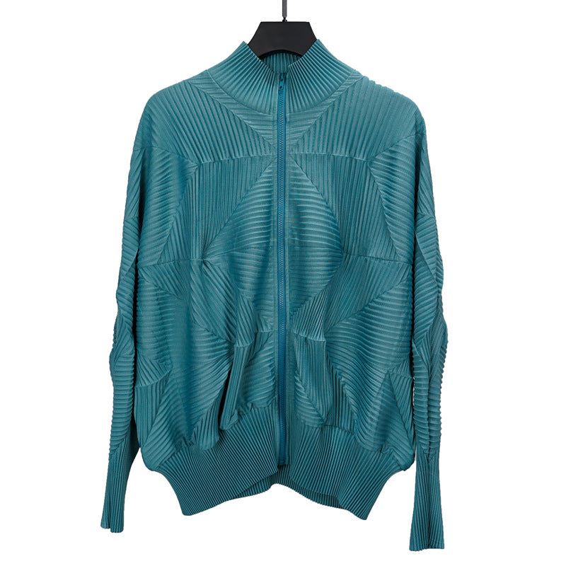 Miyake design sense men's jacket irregular pleated cardigan top niche fashion high-end foreign trade jacket cross-border