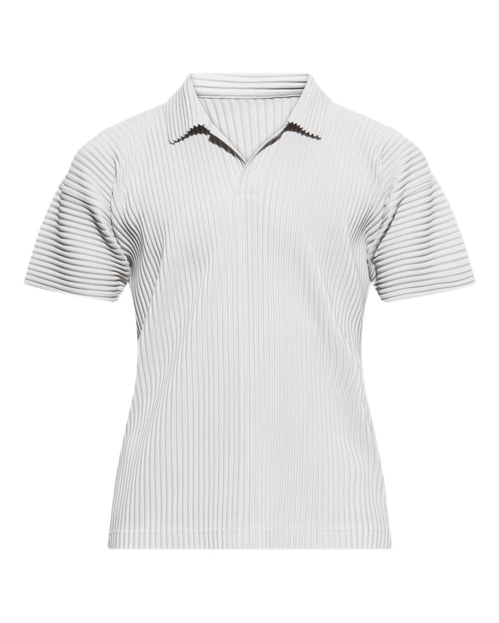 Men’s Pleated Polo Shirt — Miyake-Inspired Minimalist Design, Luxurious Texture, Breathable & Stretchy